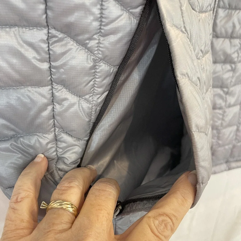 The North Face Vest Mens 2XL Gray ThermoBall Eco Insulated Quilted‎ Full Zip